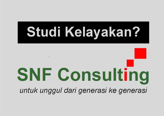 Logo SNF Consulting dengan tag line studi kelayakan