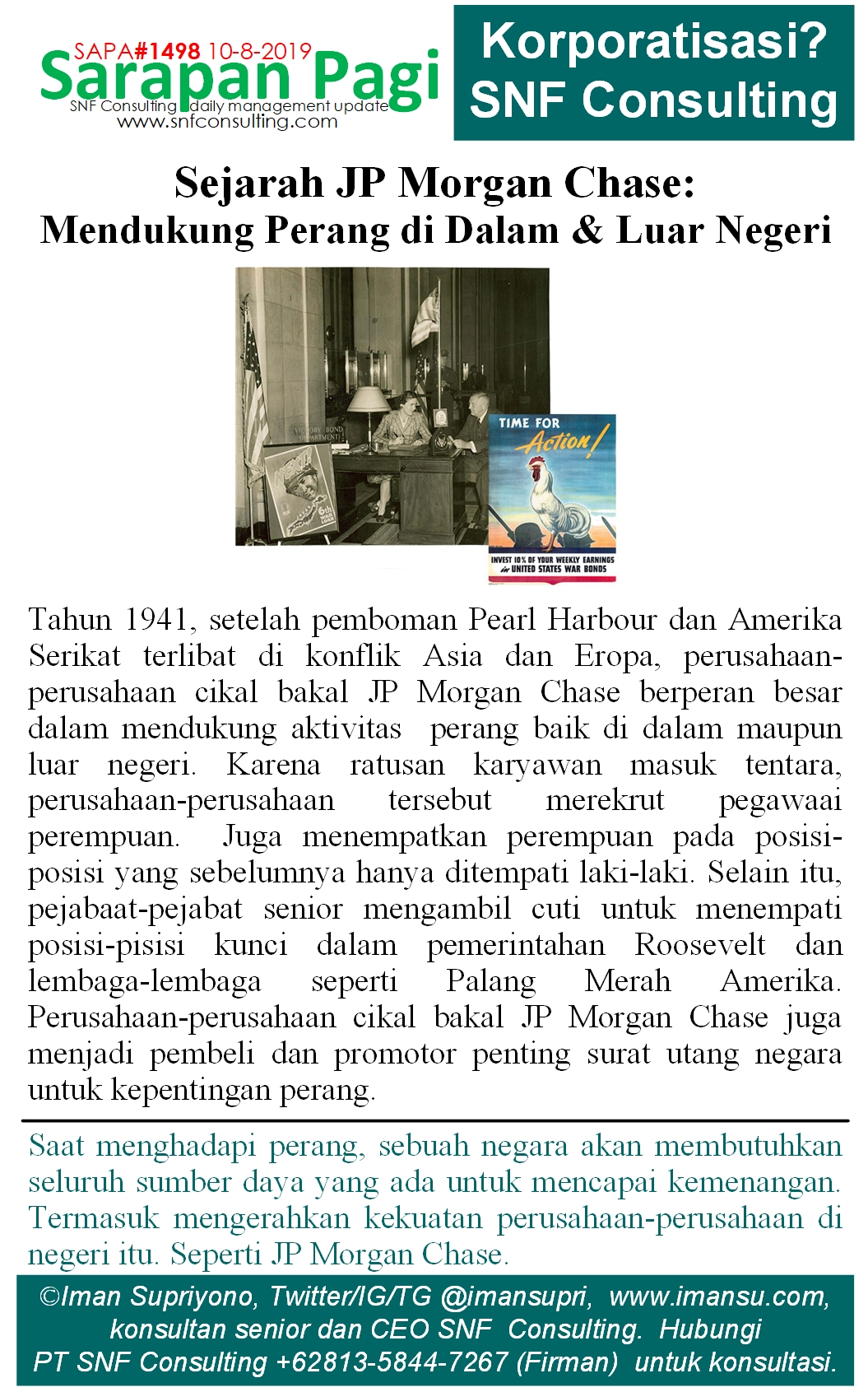 SAPA1498 Sejarah JP Morgan Chase mendukung perang di dalam dan luar negeri