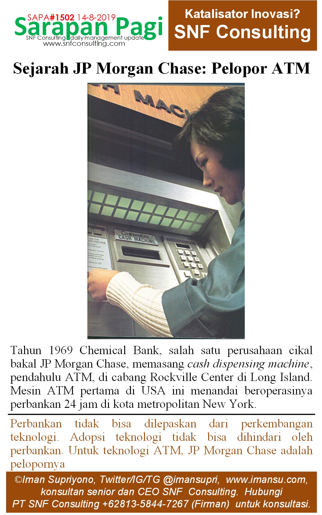 SAPA1502 Sejarah JP Morgan Chase pelopor ATM