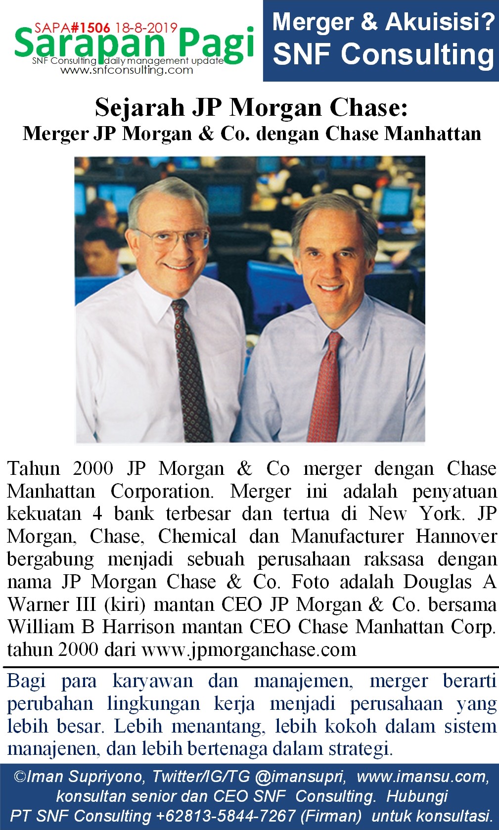 SAPA1506 Sejarah JP Morgan Chase merger JP Morgan co dengan chase manhatan~2