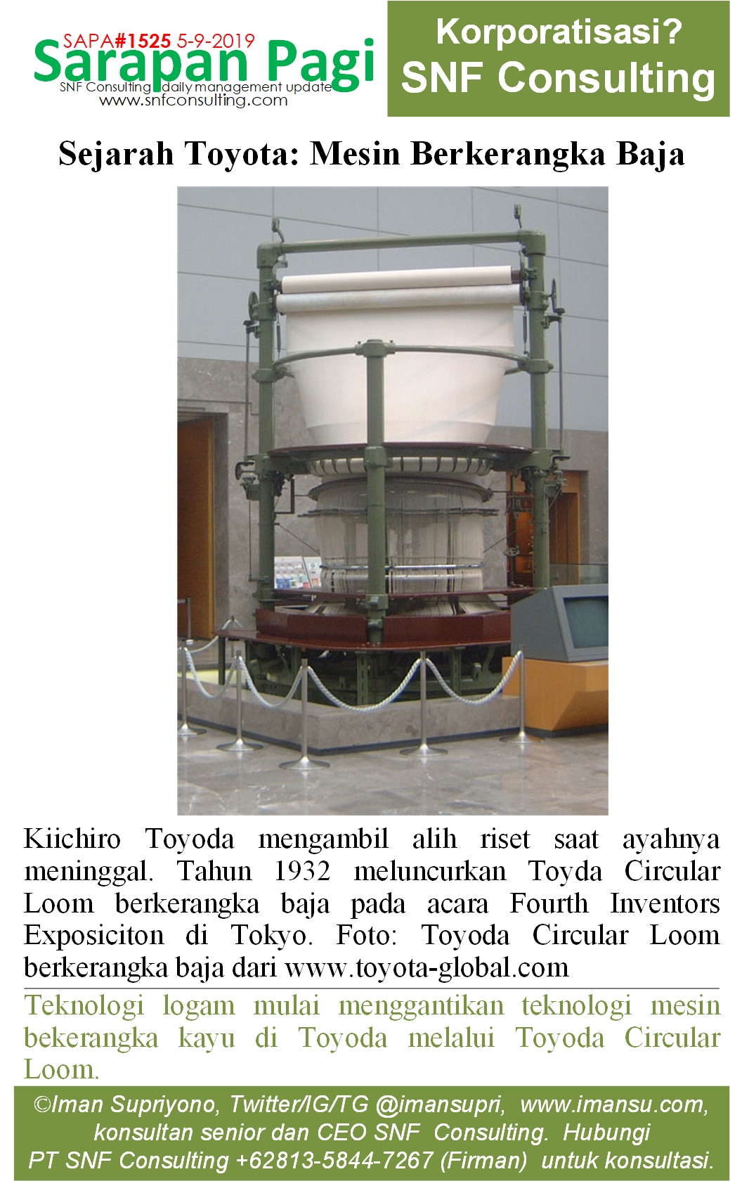 SAPA1525 Sejarah Toyota Toyoda teknologi logam