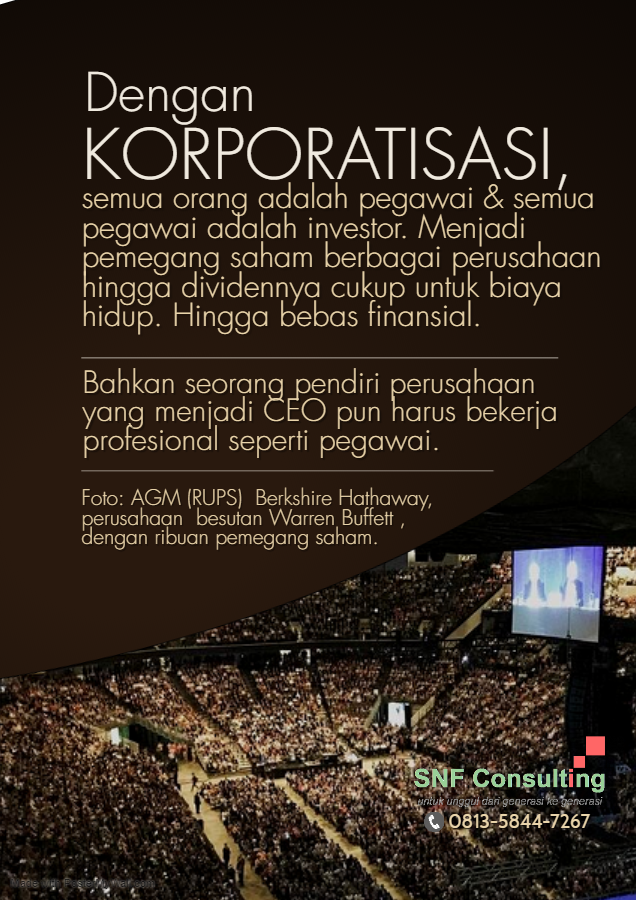 korporatisasi semua pegawai investor