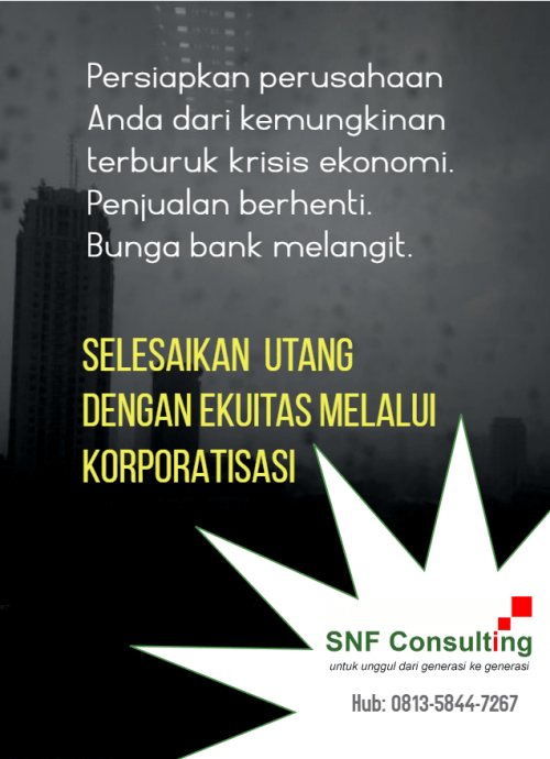 solusi utang dengan korporatisasi1
